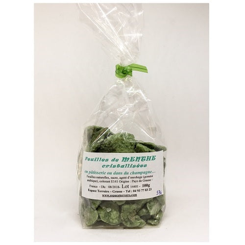 Feuilles de menthe cristallisées, 90g