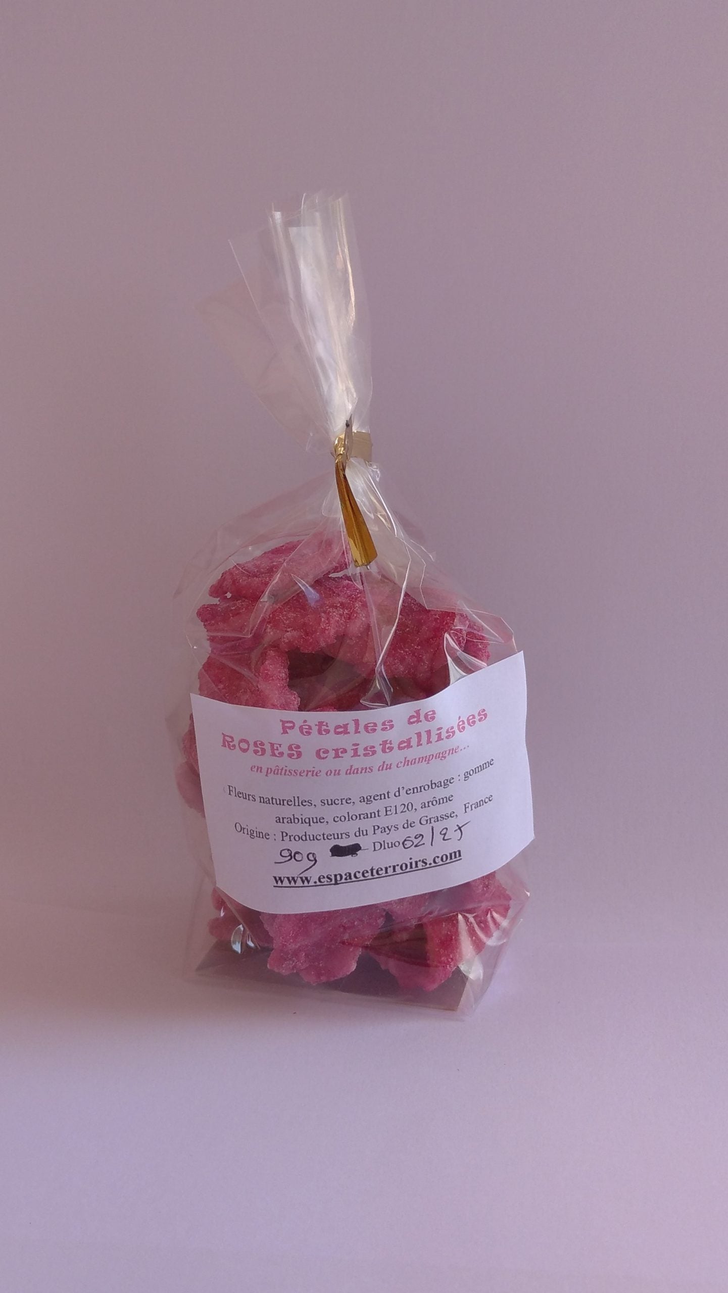 Pétales de roses cristallisées, 90g