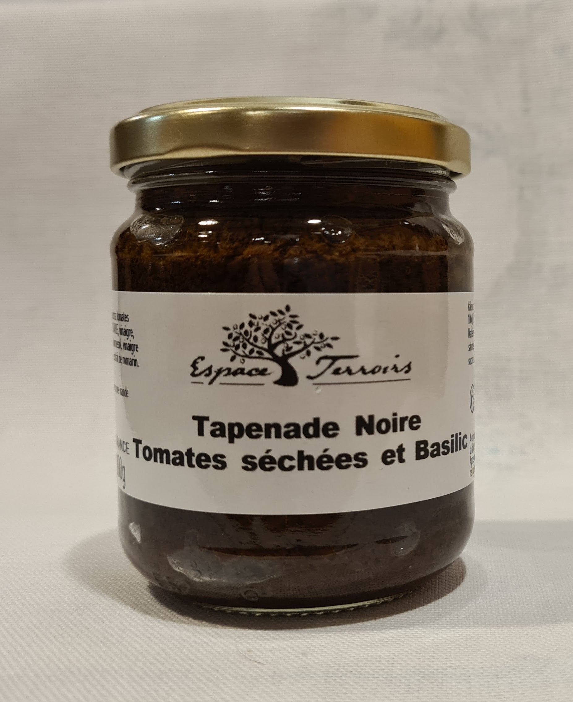 Tapenade Noire tomates séchées basilic, 200g