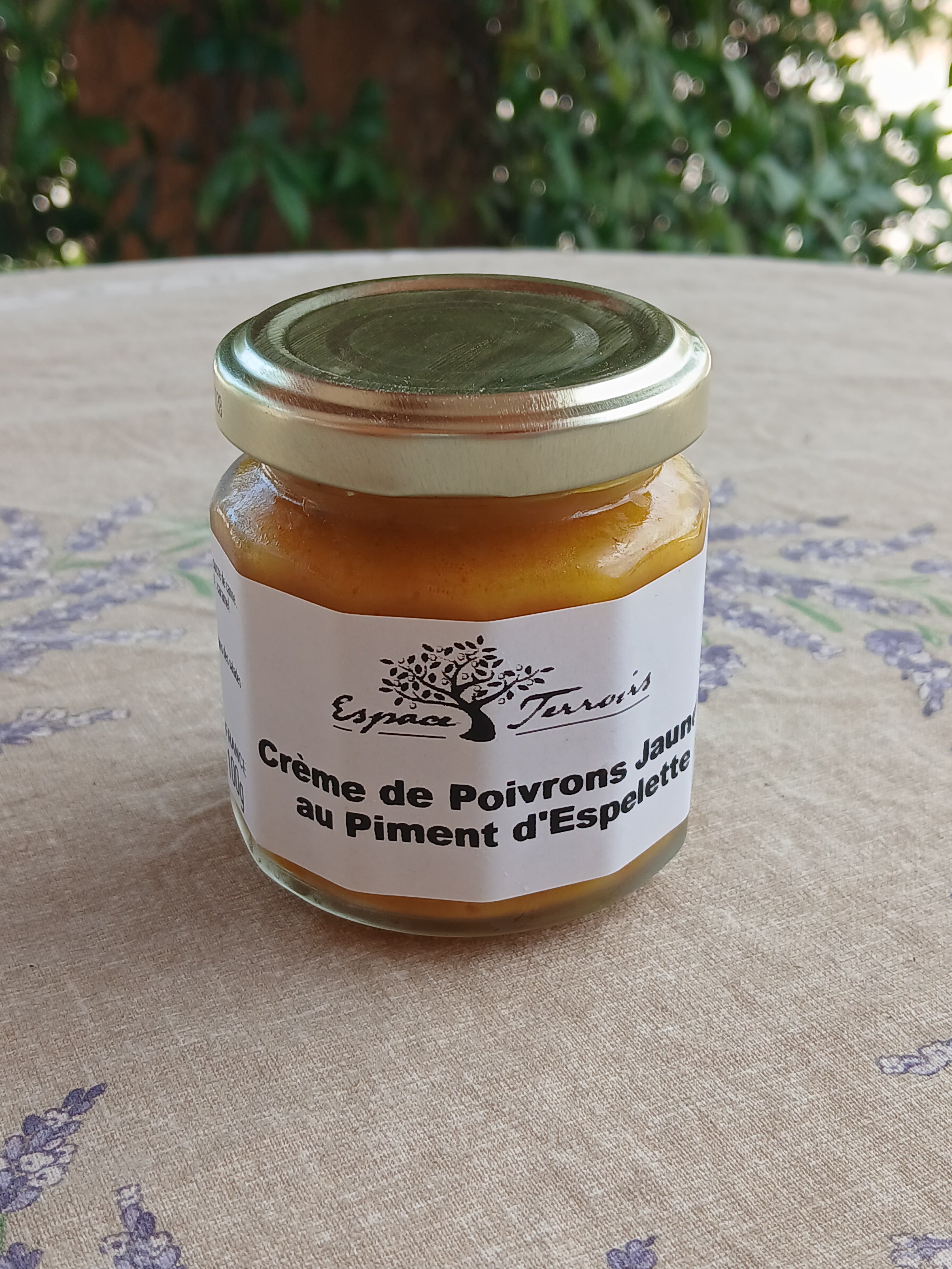 Crème de poivrons jaunes au piment d'espelette 100g