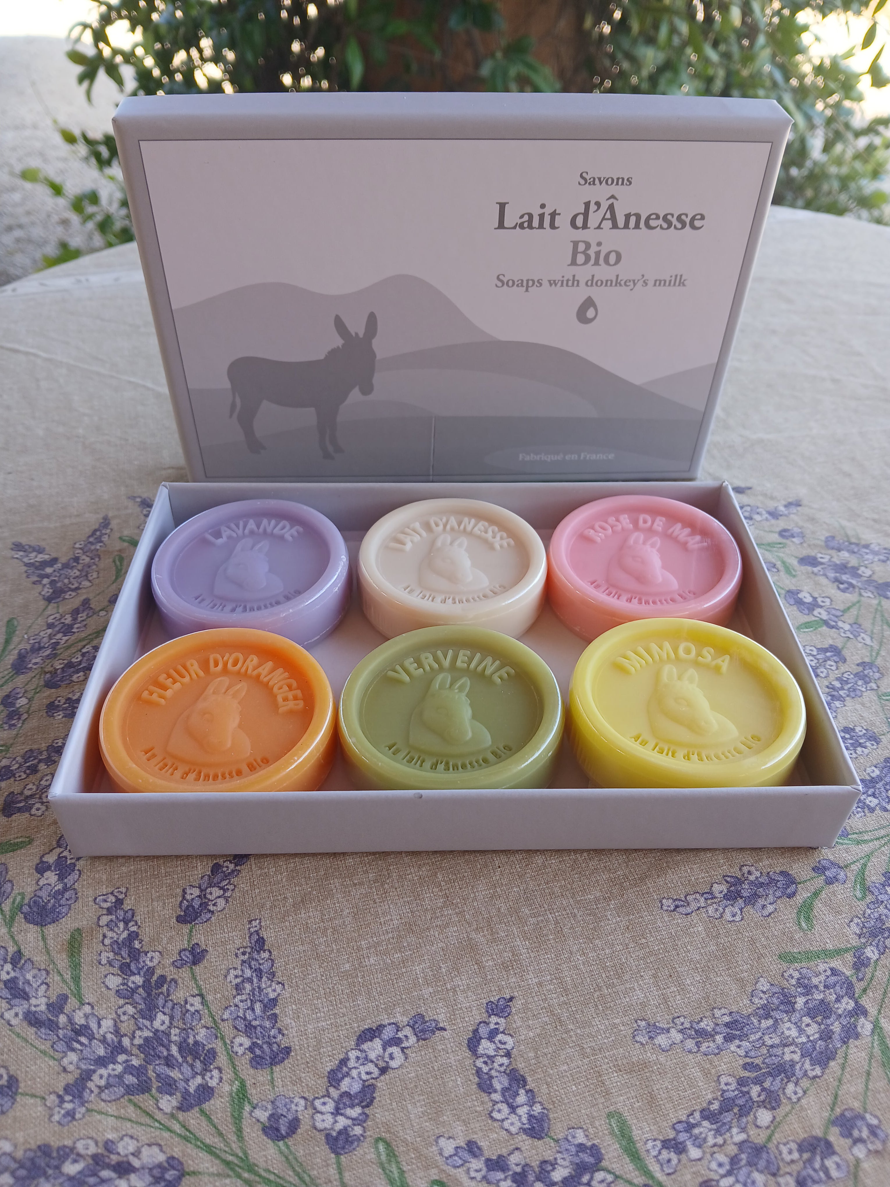 Coffret 6 savons au lait d'ânesse
