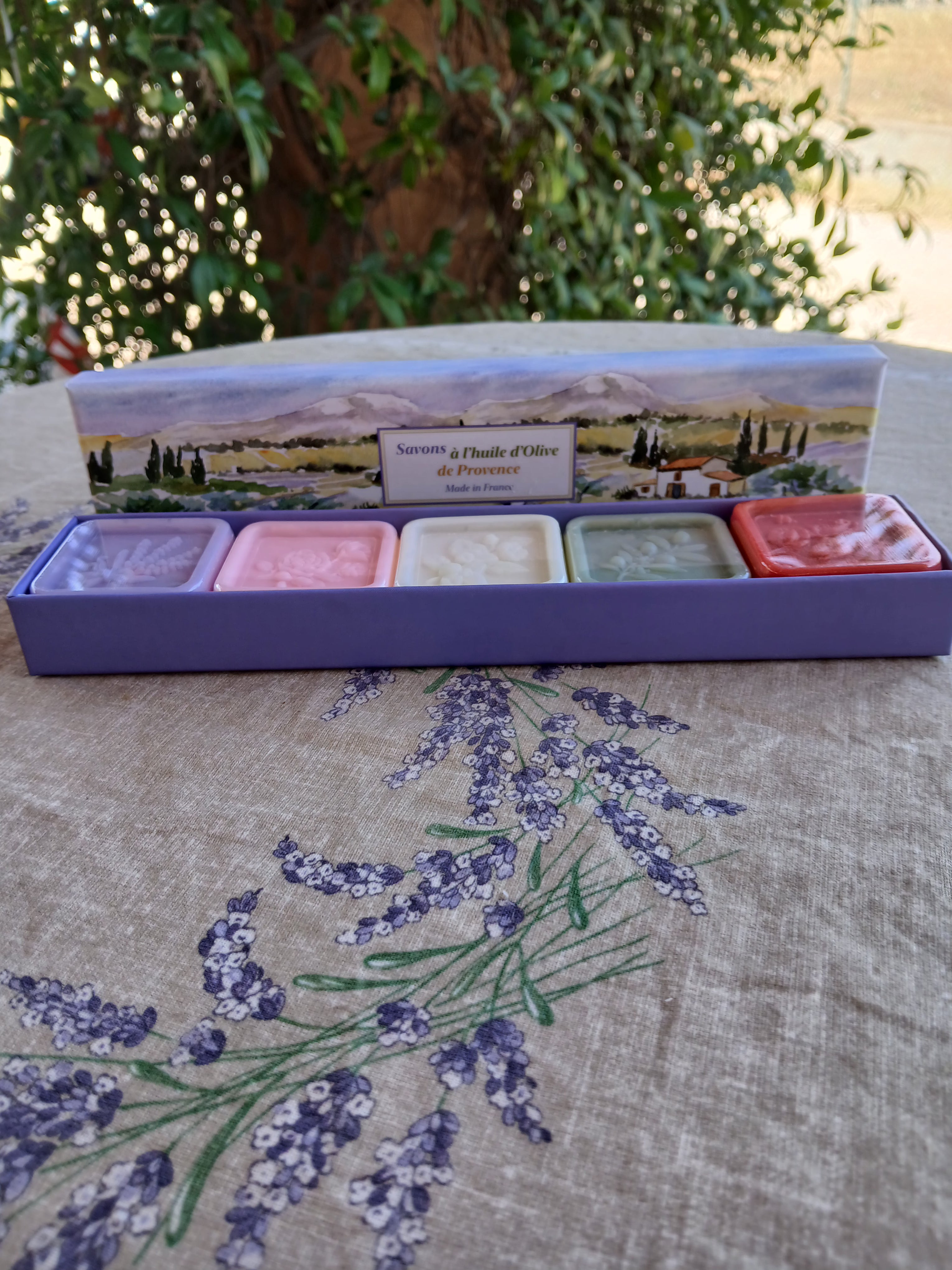 Coffret 5 savons carrés