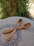 Couverts à salade bois d'olivier grands