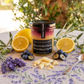 Confiture Citron de la Côte d'Azur au Chocolat Blanc et Myrtilles 220g