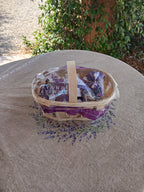 Panier torchon, savon, huile essentielle et sachets Lavande Lavandin