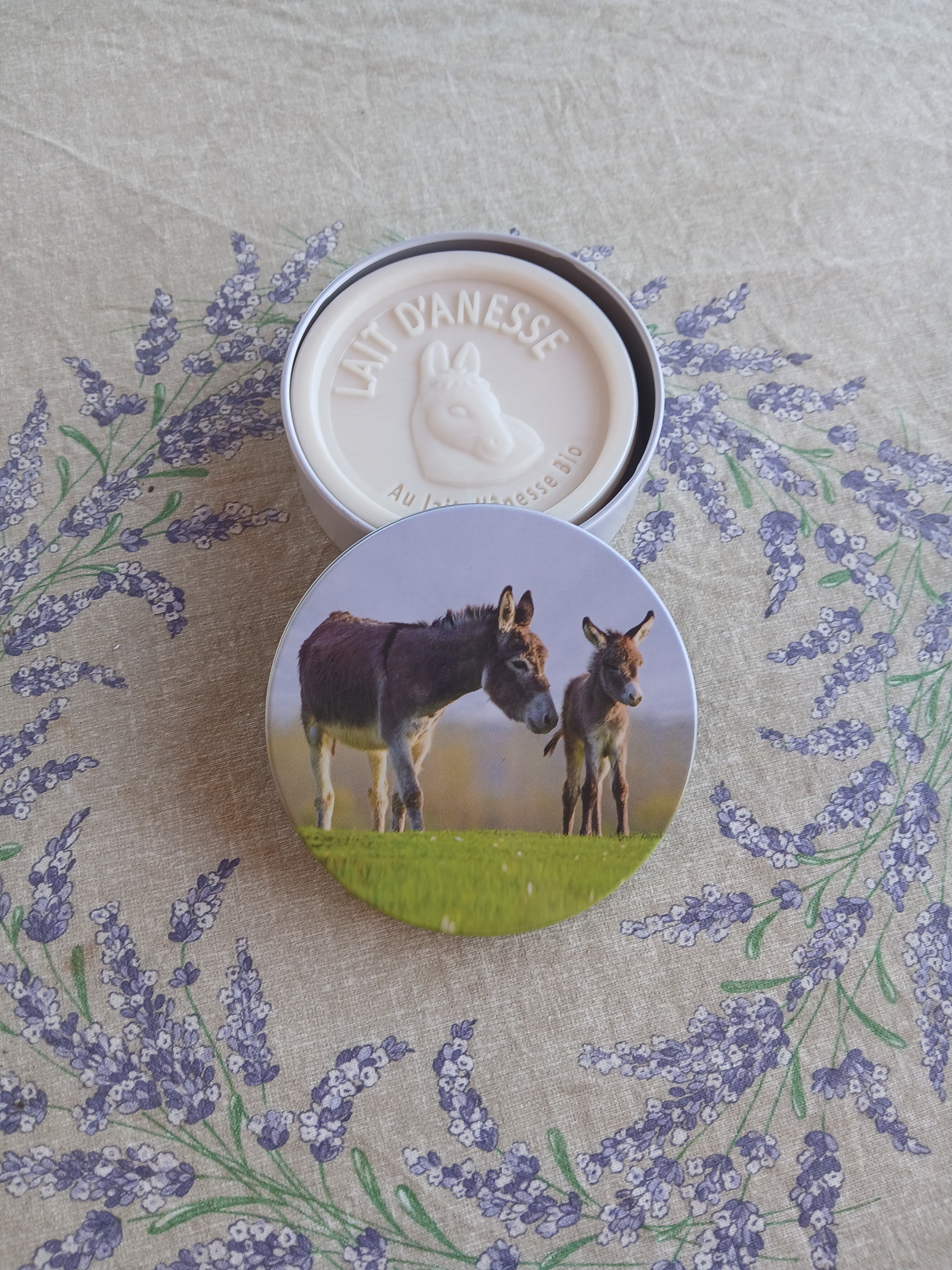 Boîte savon au lait d'ânesse 100g
